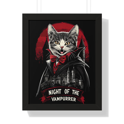 Night Of The Vampurrer Framed Wall Art