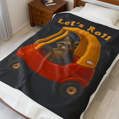 Lets Roll Velveteen Plush Blanket
