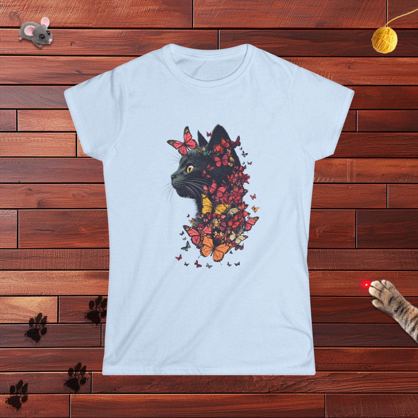 Butterfly Kitty Ladies Tee