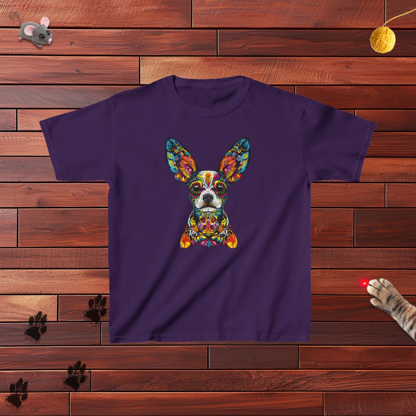 Dia De Muerte Doggo Kids Tee