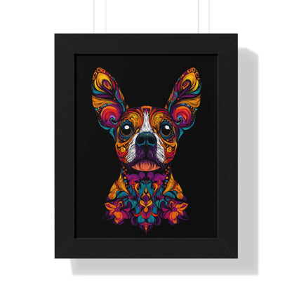 Dia De Muerte Frenchie Framed Wall Art