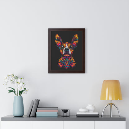 Dia De Muerte Frenchie Framed Wall Art