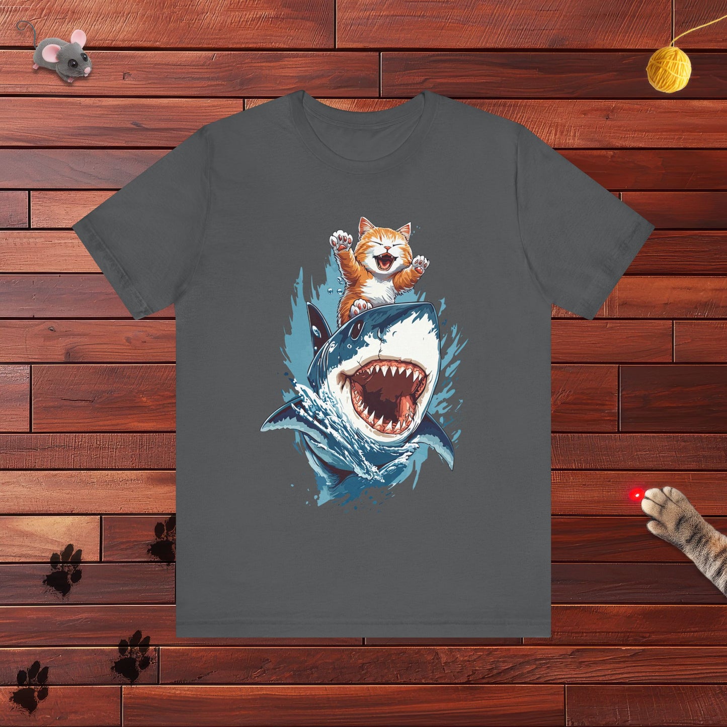 Shark Surfing Mens Tee