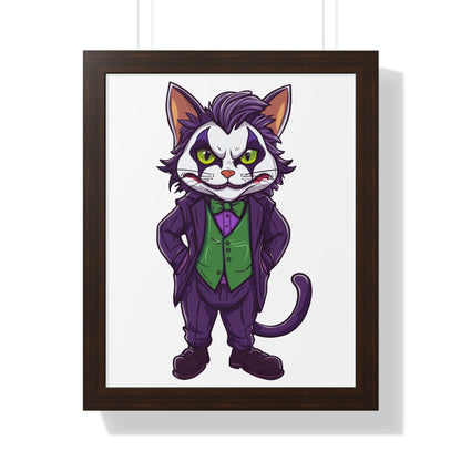 Joker Cat Framed Wall Art