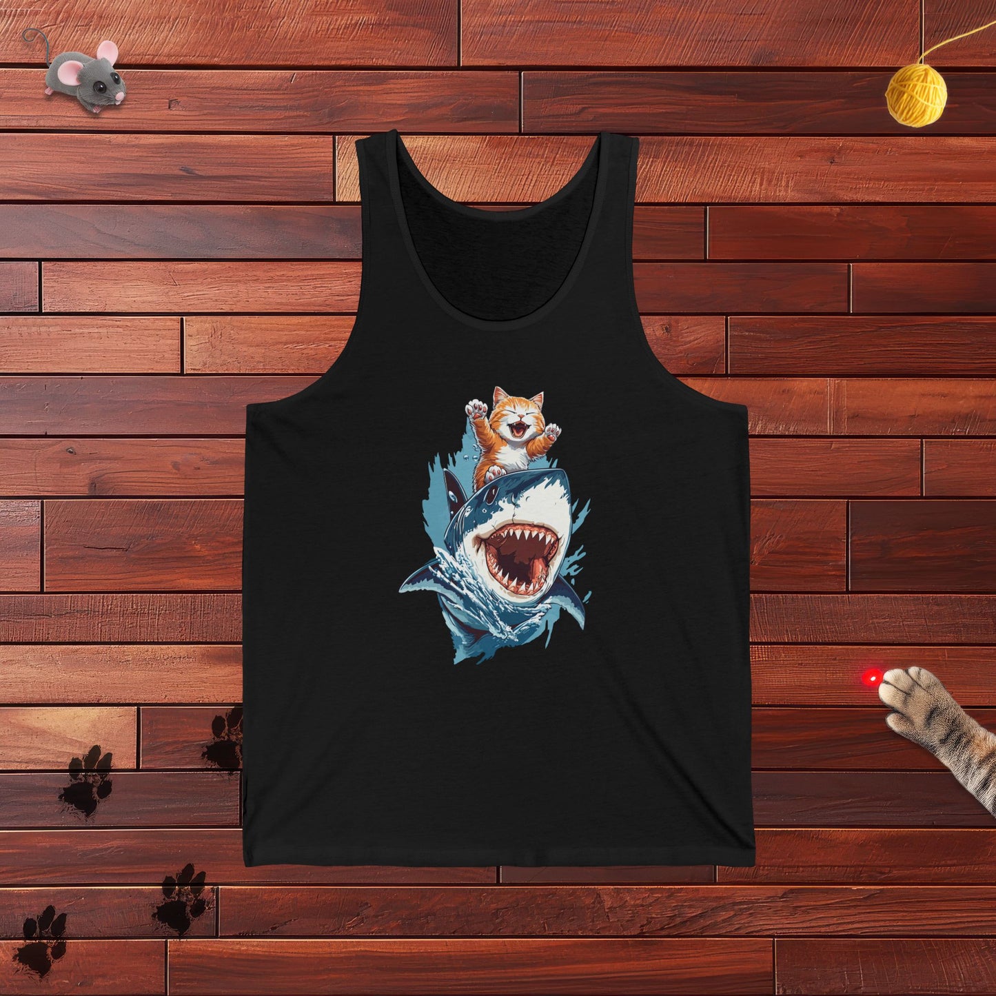 Shark Surfing Mens Tank