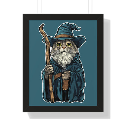 Catdolf The Grey Framed Wall Art