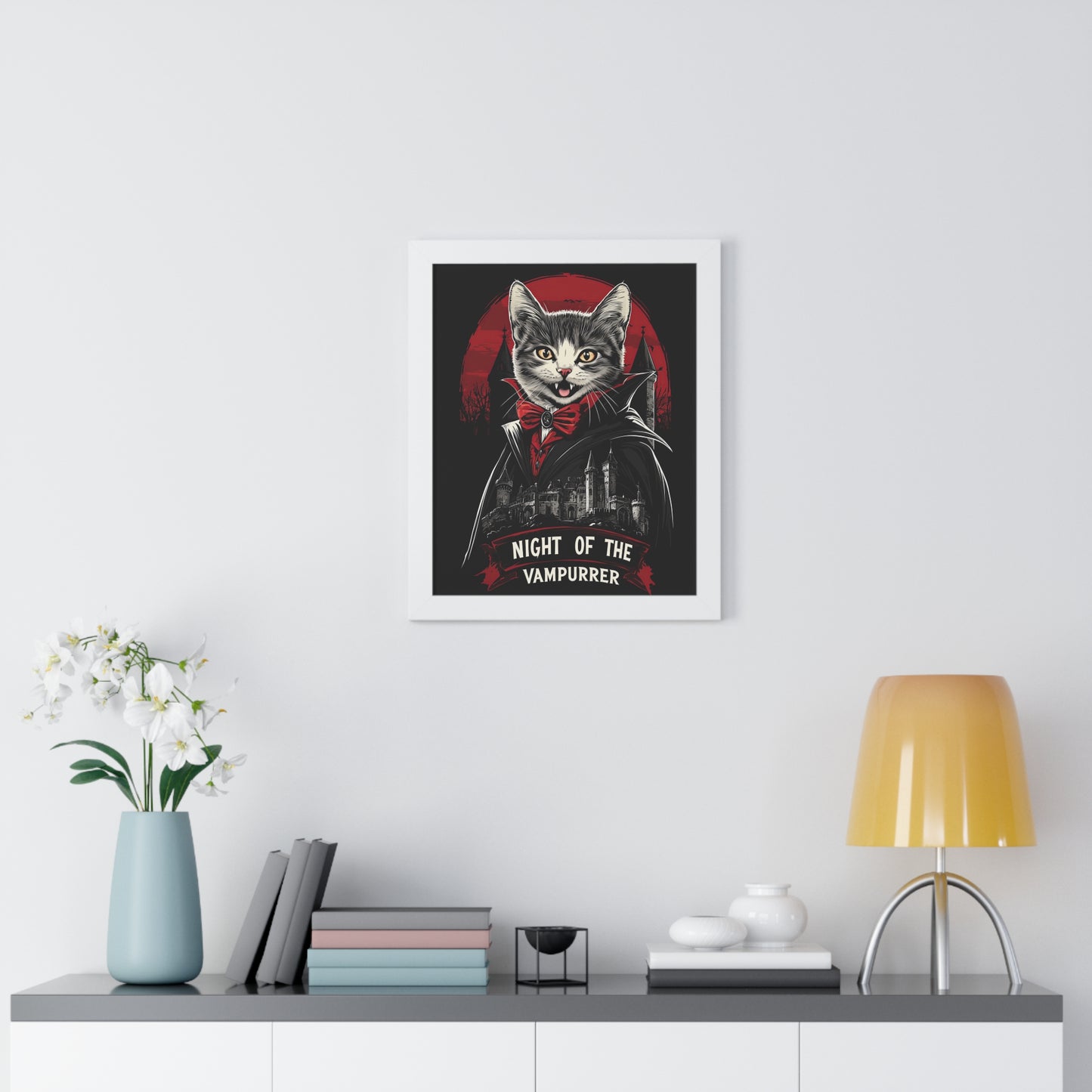 Night Of The Vampurrer Framed Wall Art