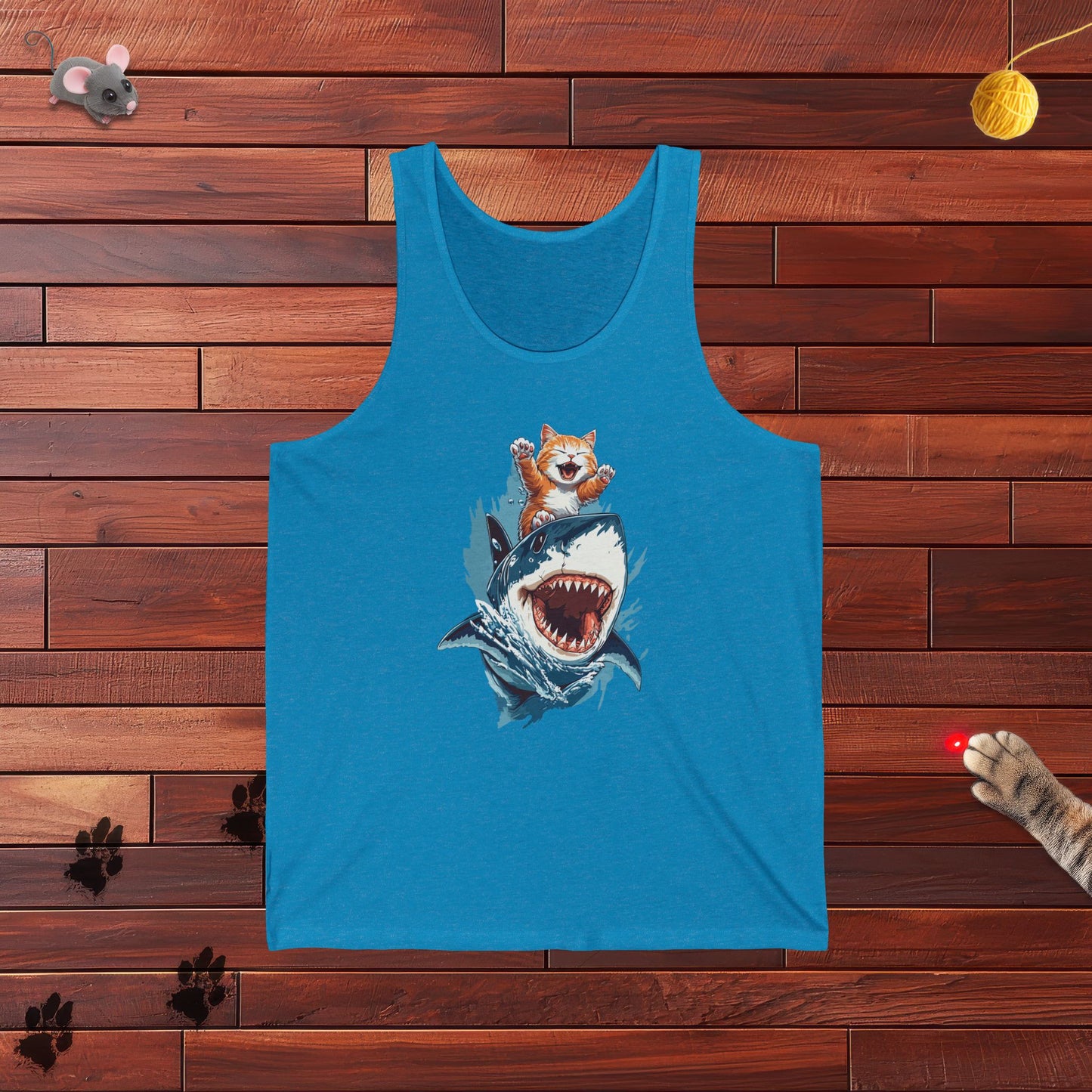 Shark Surfing Mens Tank