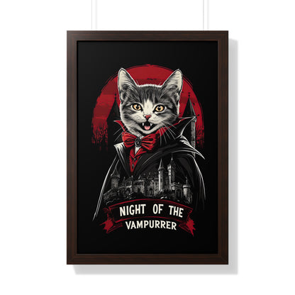 Night Of The Vampurrer Framed Wall Art