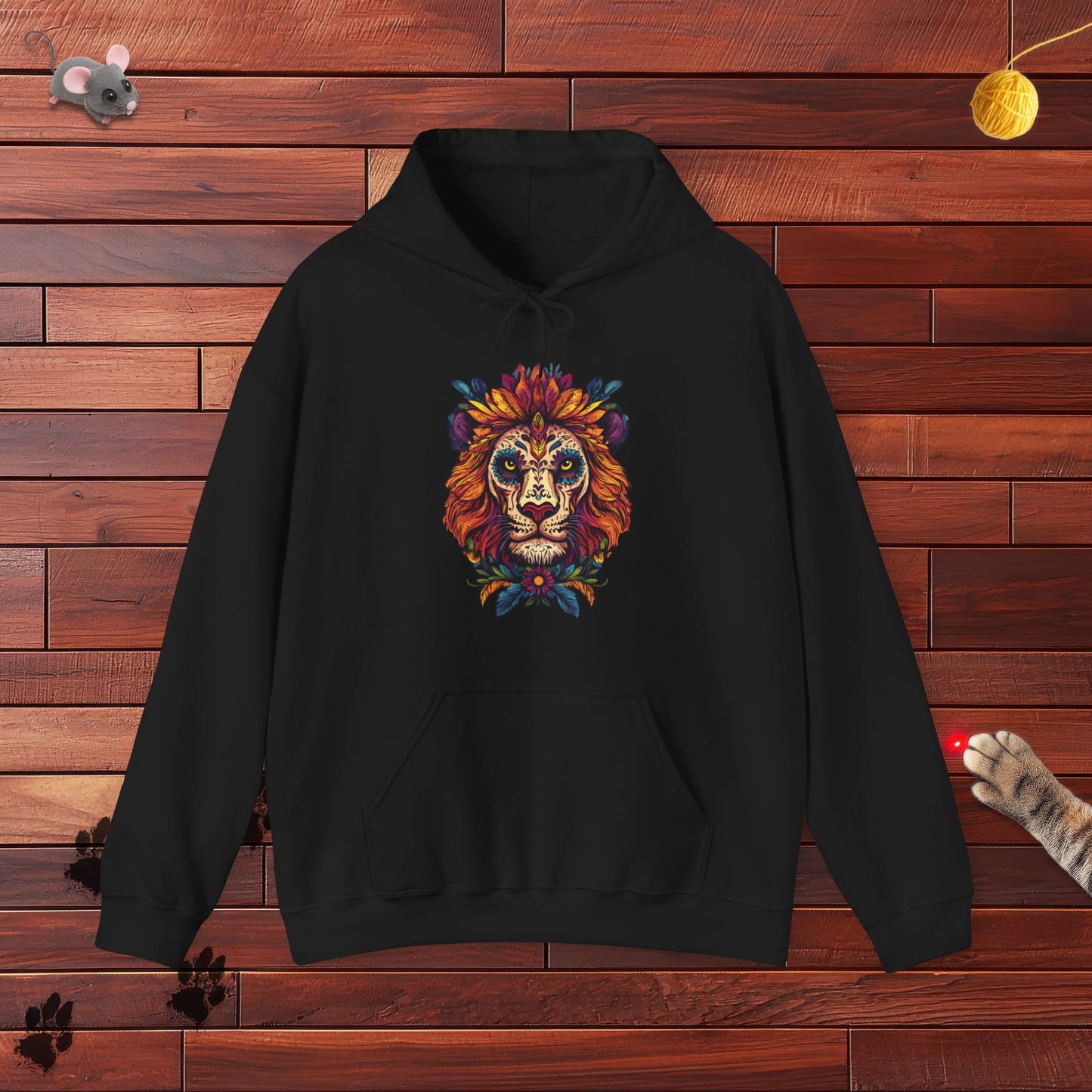 Dia De Muerte Lion Hoodie