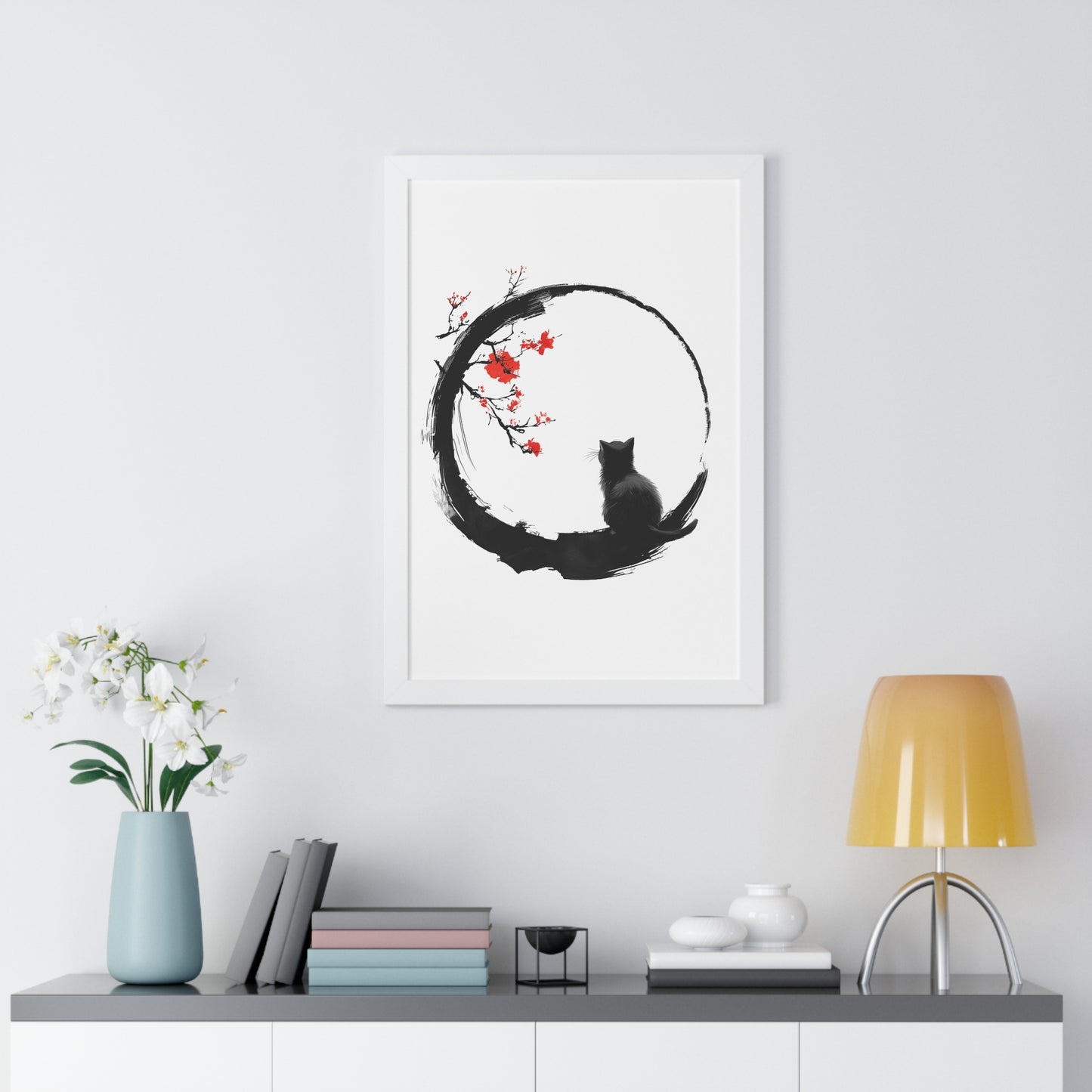 Zen Kitty Framed Wall Art