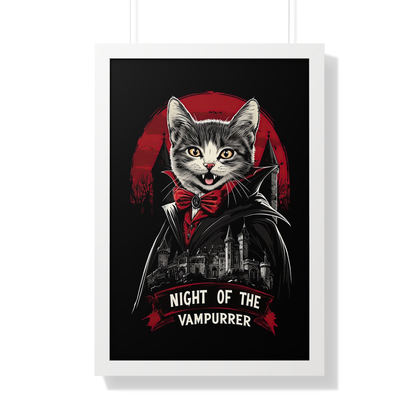 Night Of The Vampurrer Framed Wall Art