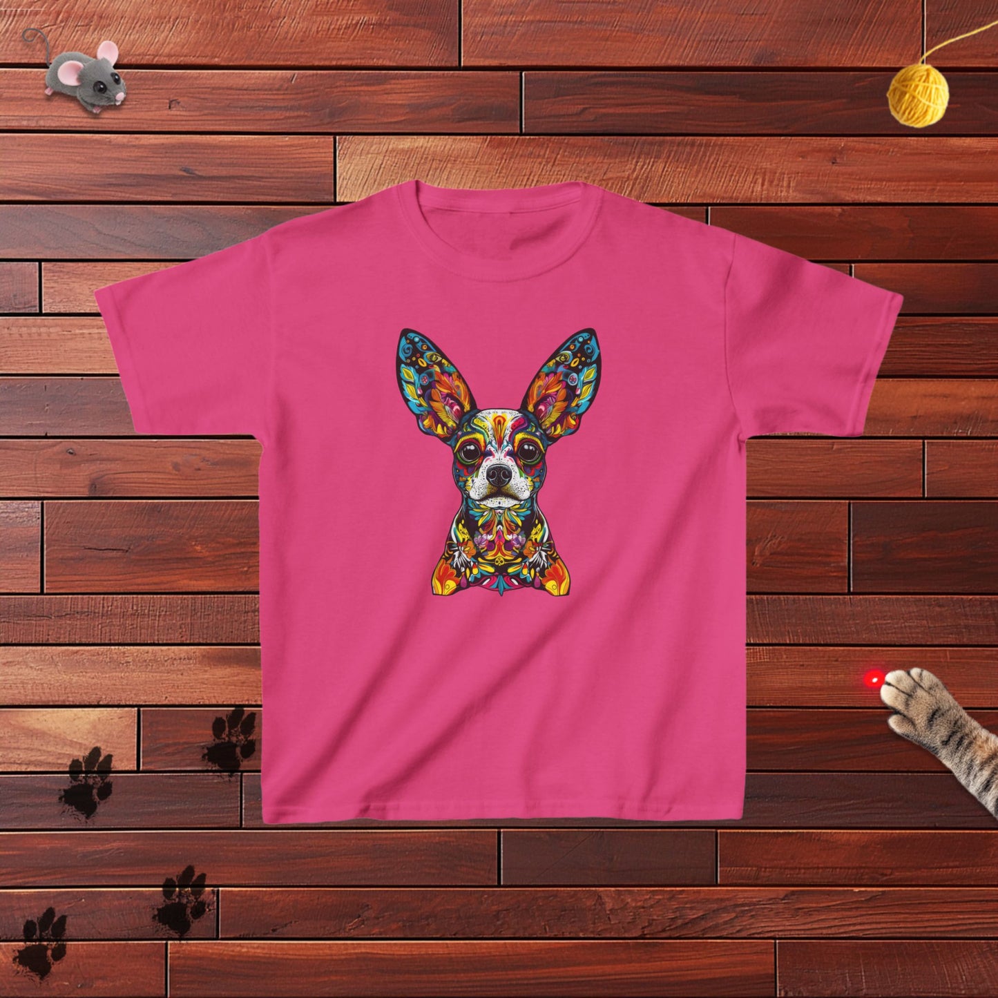 Dia De Muerte Doggo Kids Tee