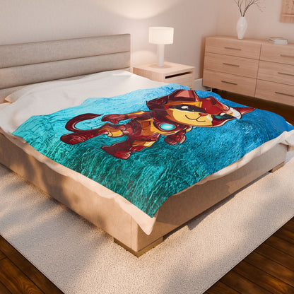 Iron Cat Velveteen Plush Blanket