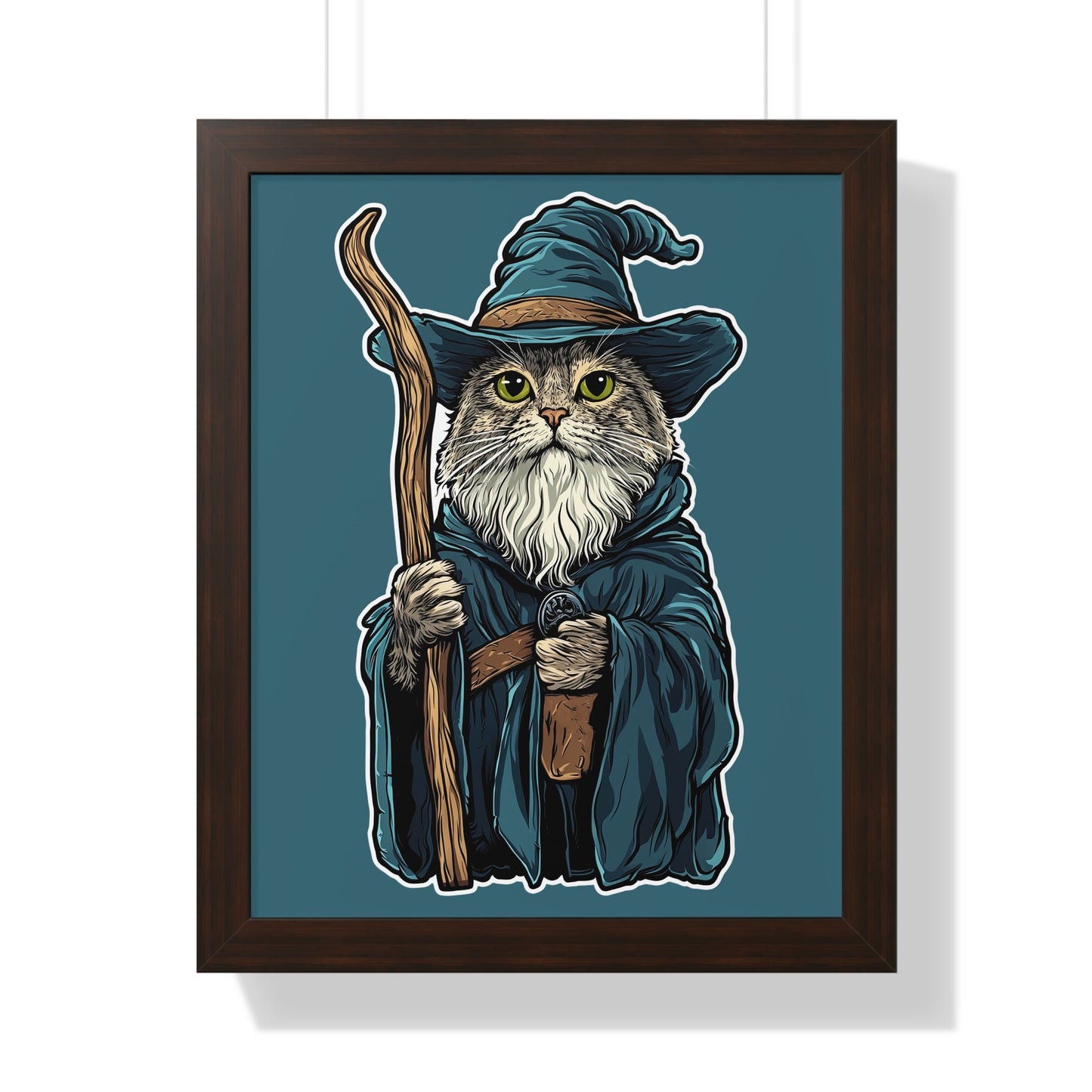 Catdolf The Grey Framed Wall Art