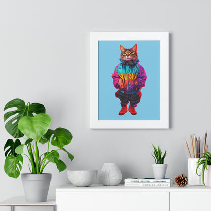 Swagger Cat Framed Wall Art