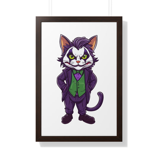 Joker Cat Framed Wall Art