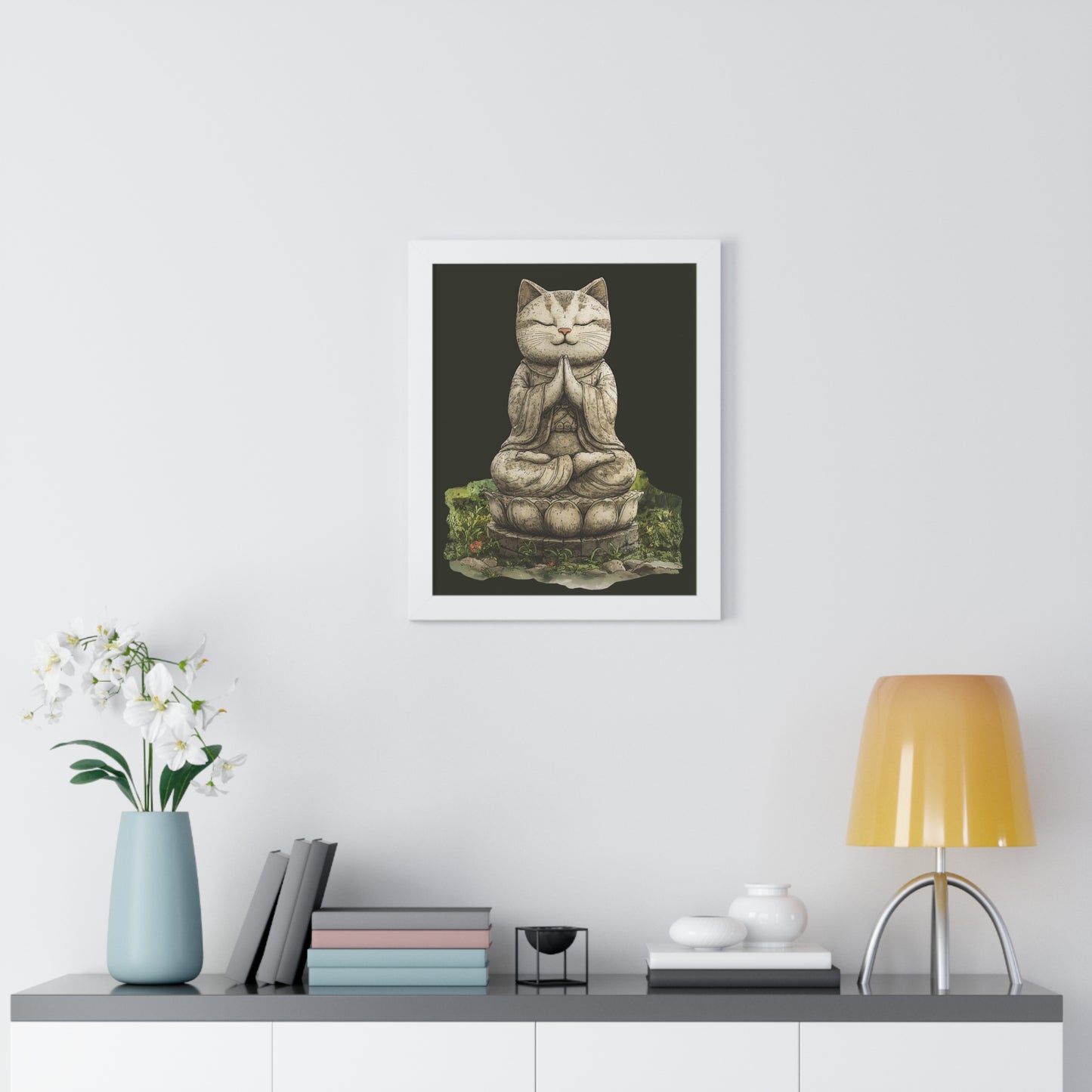 Purrfectly Zen Framed Wall Art