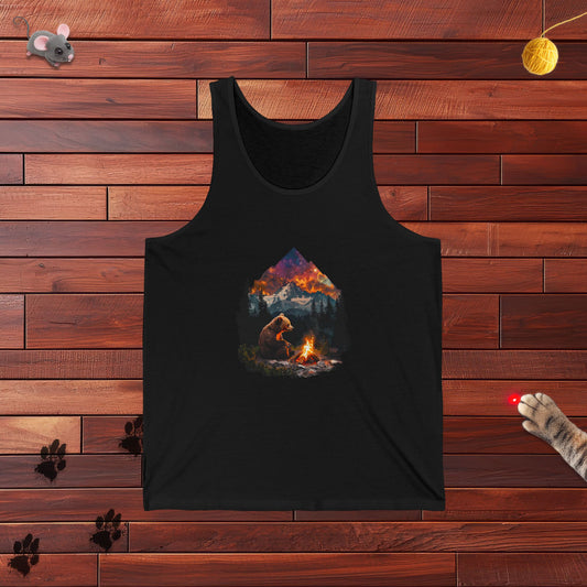 Camping Bear Mens Tank