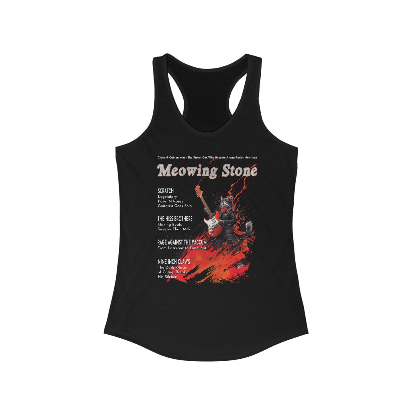 Meowing Stone Magazine Ladies Tank