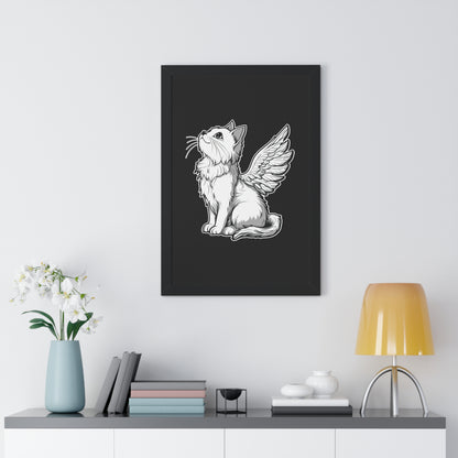 Angel Kitty Framed Wall Art