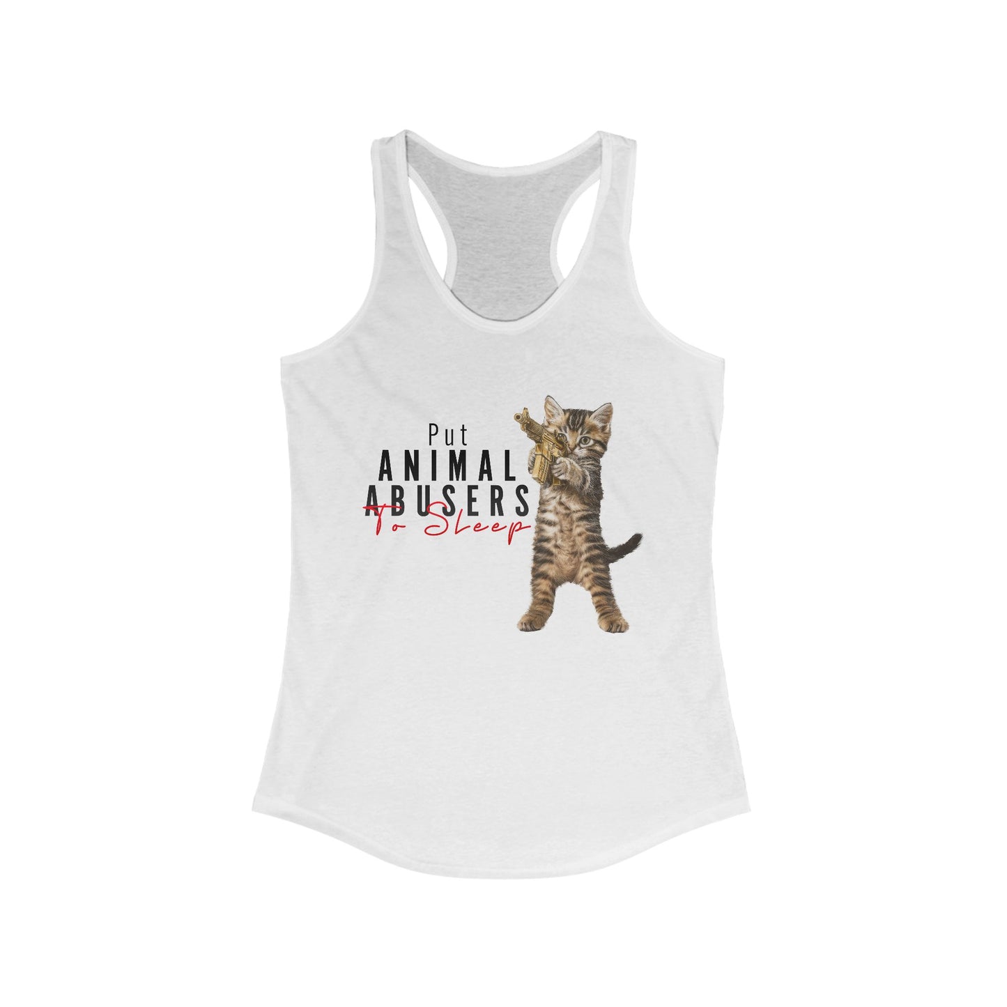 Put Animal Abusers To Sleep Ladies Tank