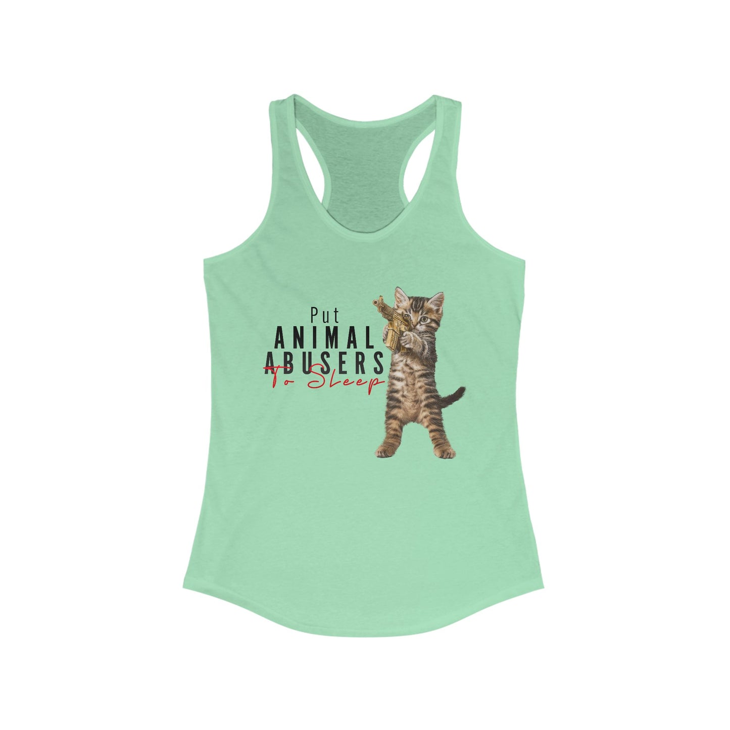 Put Animal Abusers To Sleep Ladies Tank