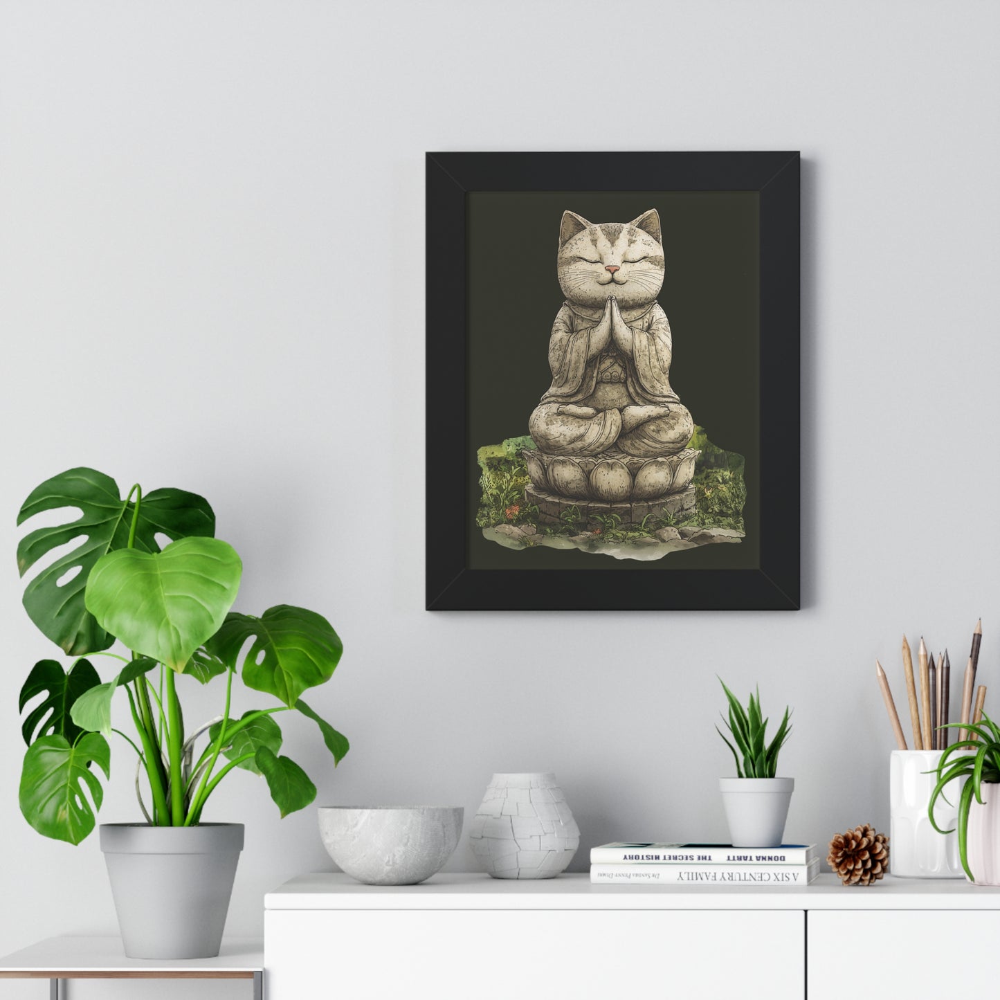 Purrfectly Zen Framed Wall Art