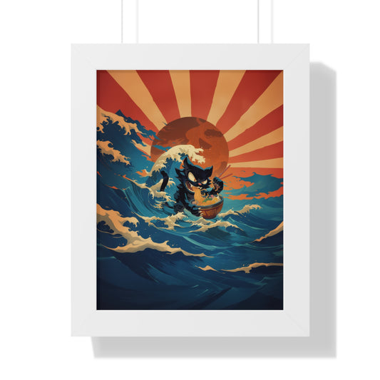 Ramen Kitty Framed Wall Art
