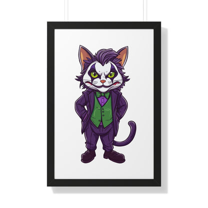 Joker Cat Framed Wall Art