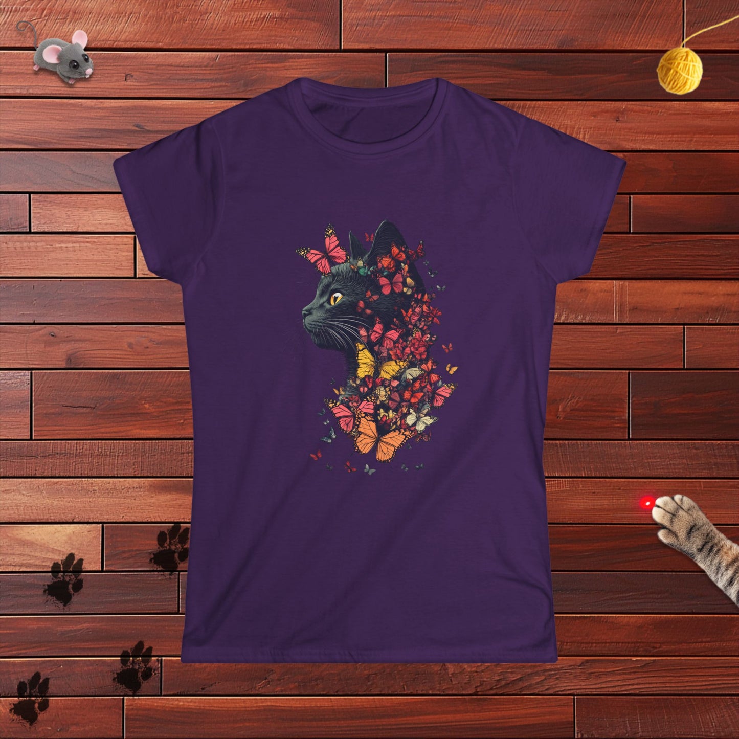 Butterfly Kitty Ladies Tee