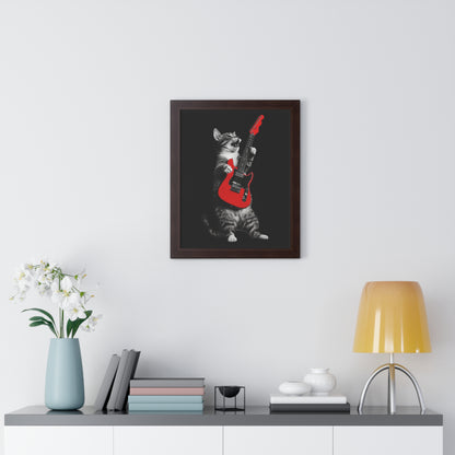 Guitar Gato Framed Wall Art