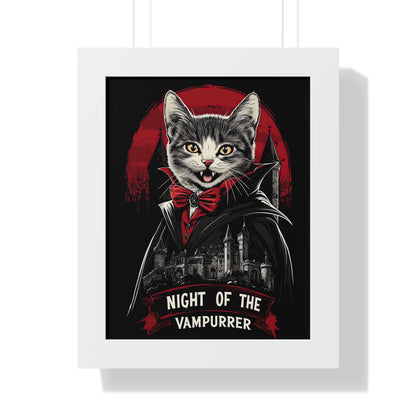 Night Of The Vampurrer Framed Wall Art