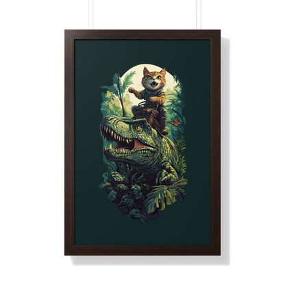 Dino Rider Framed Wall Art