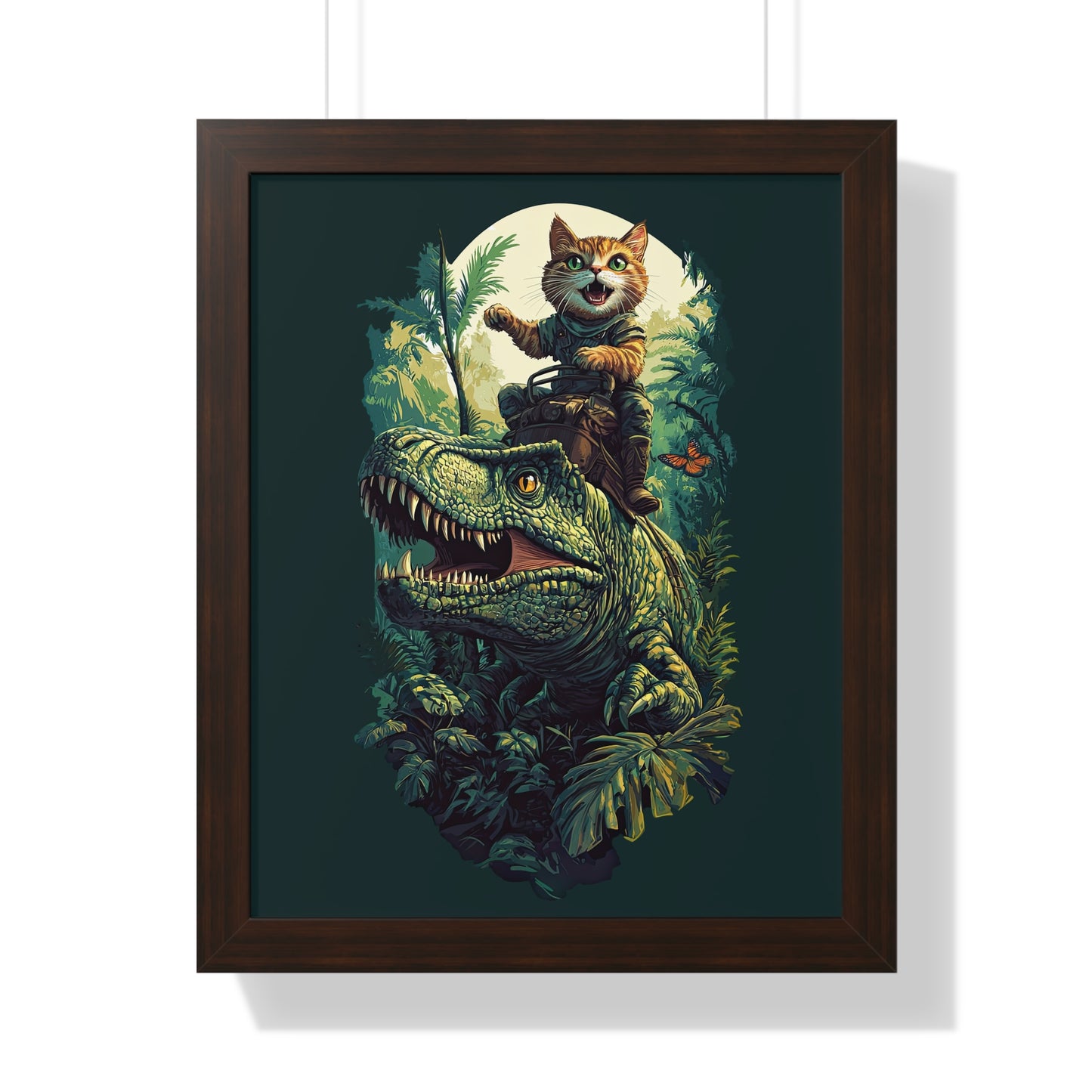 Dino Rider Framed Wall Art