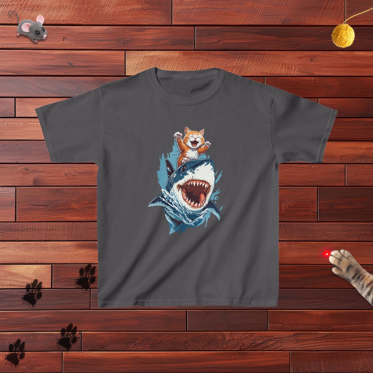 Shark Surfing Kids Tee