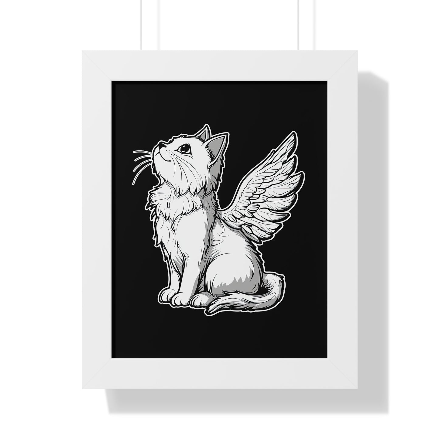 Angel Kitty Framed Wall Art