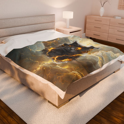 I Am The Storm Velveteen Plush Blanket