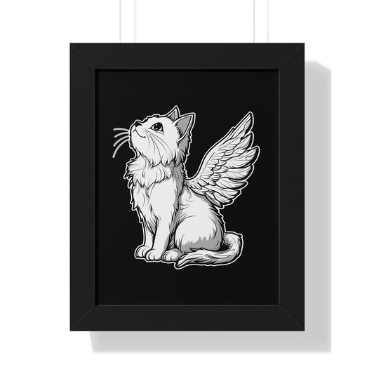 Angel Kitty Framed Wall Art