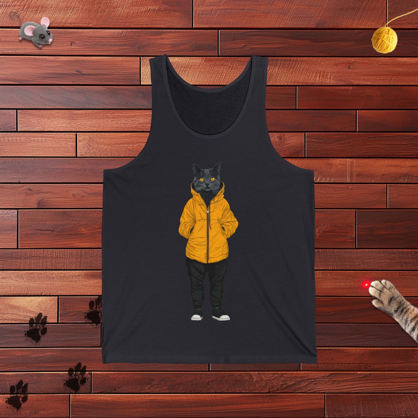 Yellow Jacket Cat Mens Tank