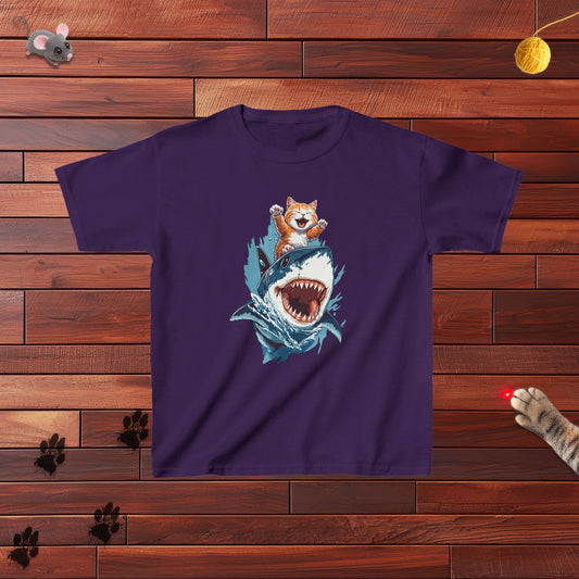 Shark Surfing Kids Tee