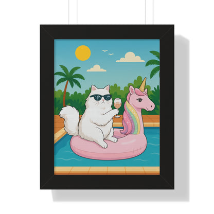 Meowmosa Vibes Framed Wall Art