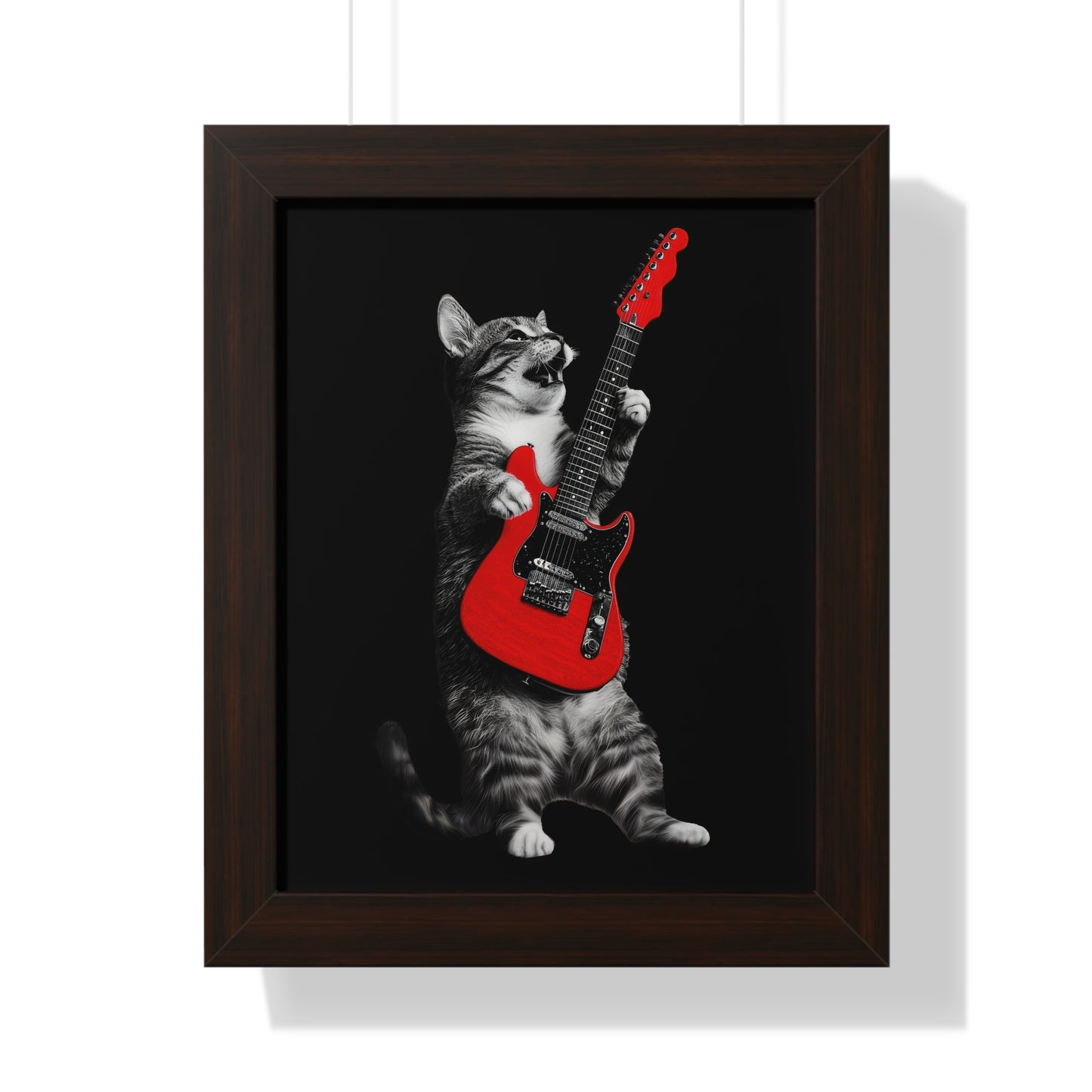 Guitar Gato Framed Wall Art