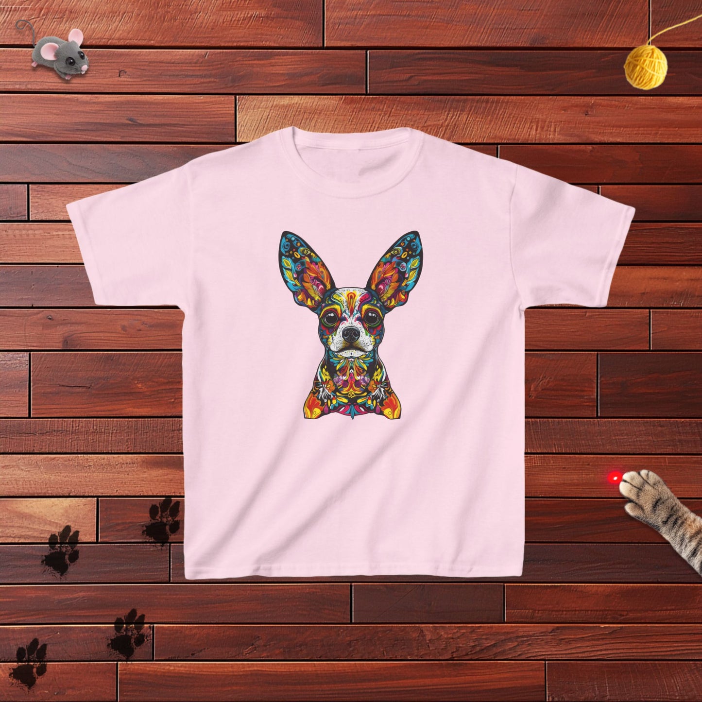 Dia De Muerte Doggo Kids Tee