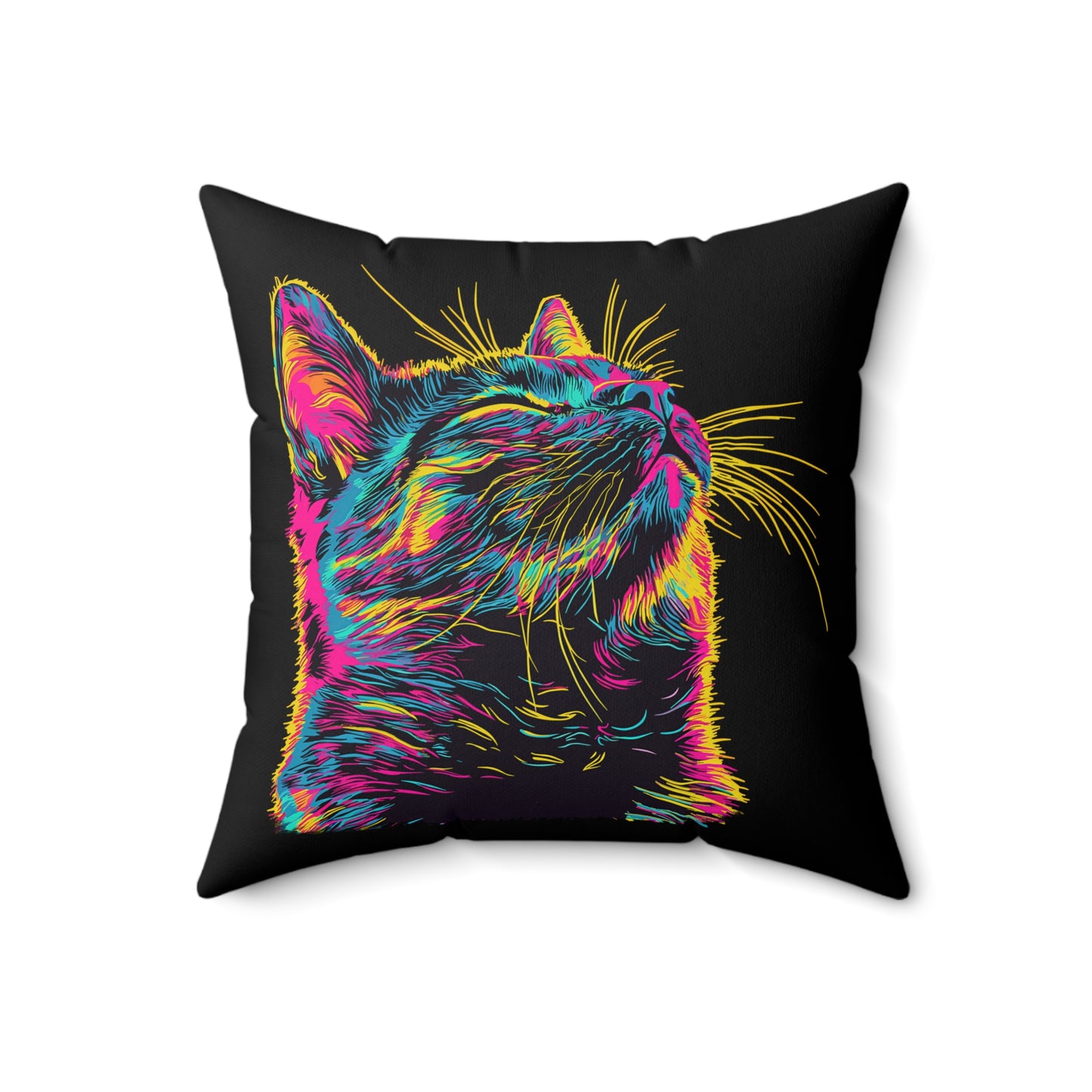 Electric Whiskers Throw Pillow