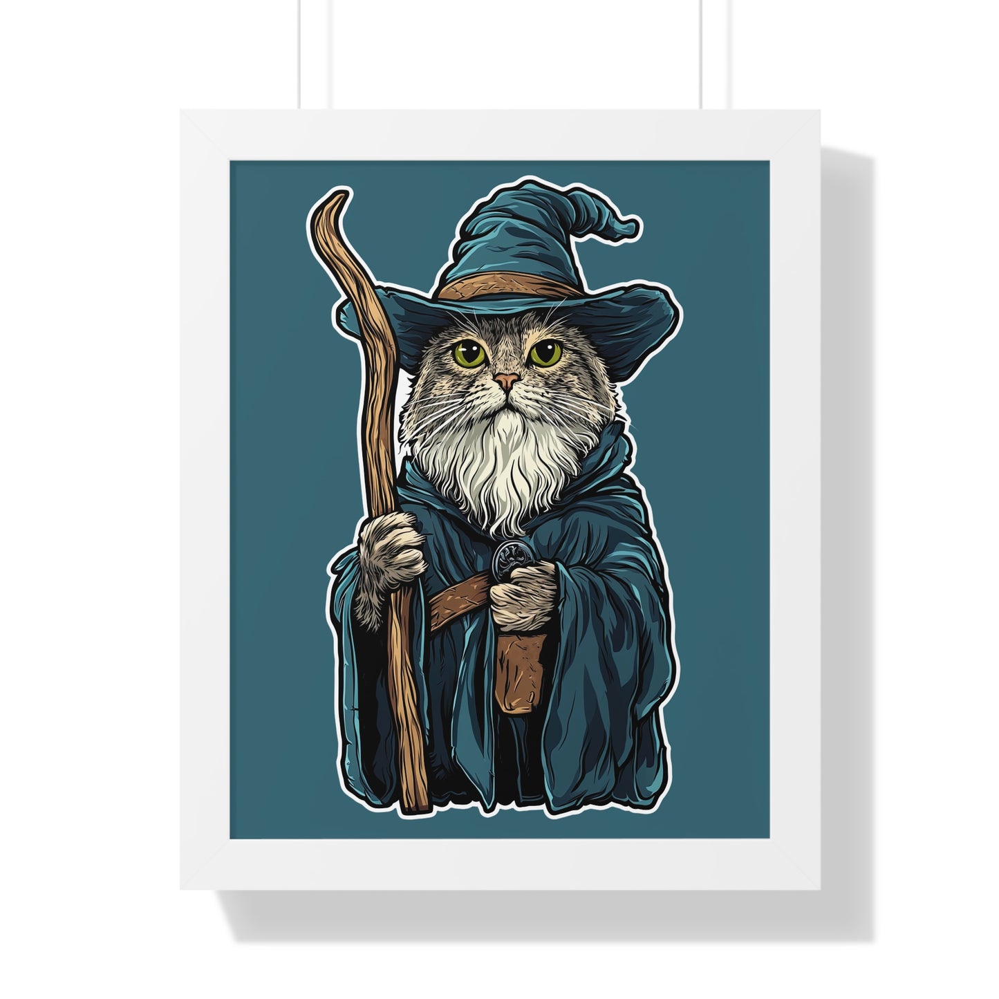 Catdolf The Grey Framed Wall Art