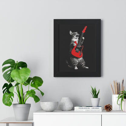 Guitar Gato Framed Wall Art