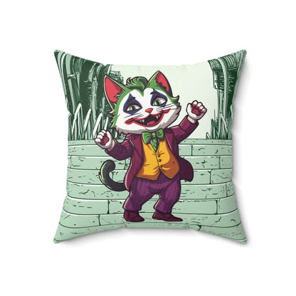 The Joker Cat Throw Pillow