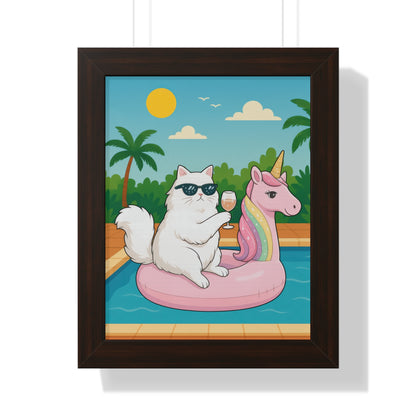 Meowmosa Vibes Framed Wall Art