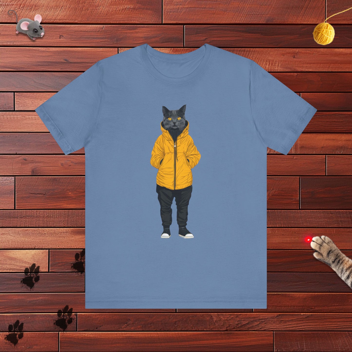 Yellow Jacket Cat Mens Tee